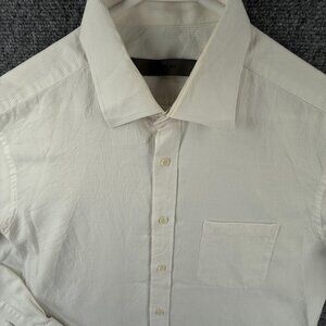 Givenchy Men Cotton Blend White Long Sleeve Button Up Shirt Men Size 100 (Large)